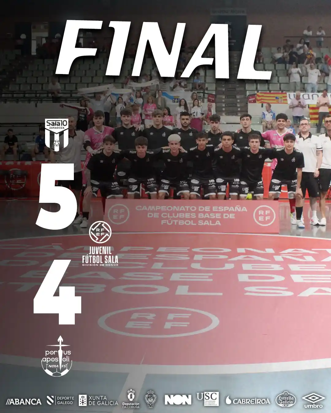 Image from Noia Portus Apostoli FS: 🔚 FINAL en Murcia! 👏 GRAZAS por unha temporada inesquecible, rapace...