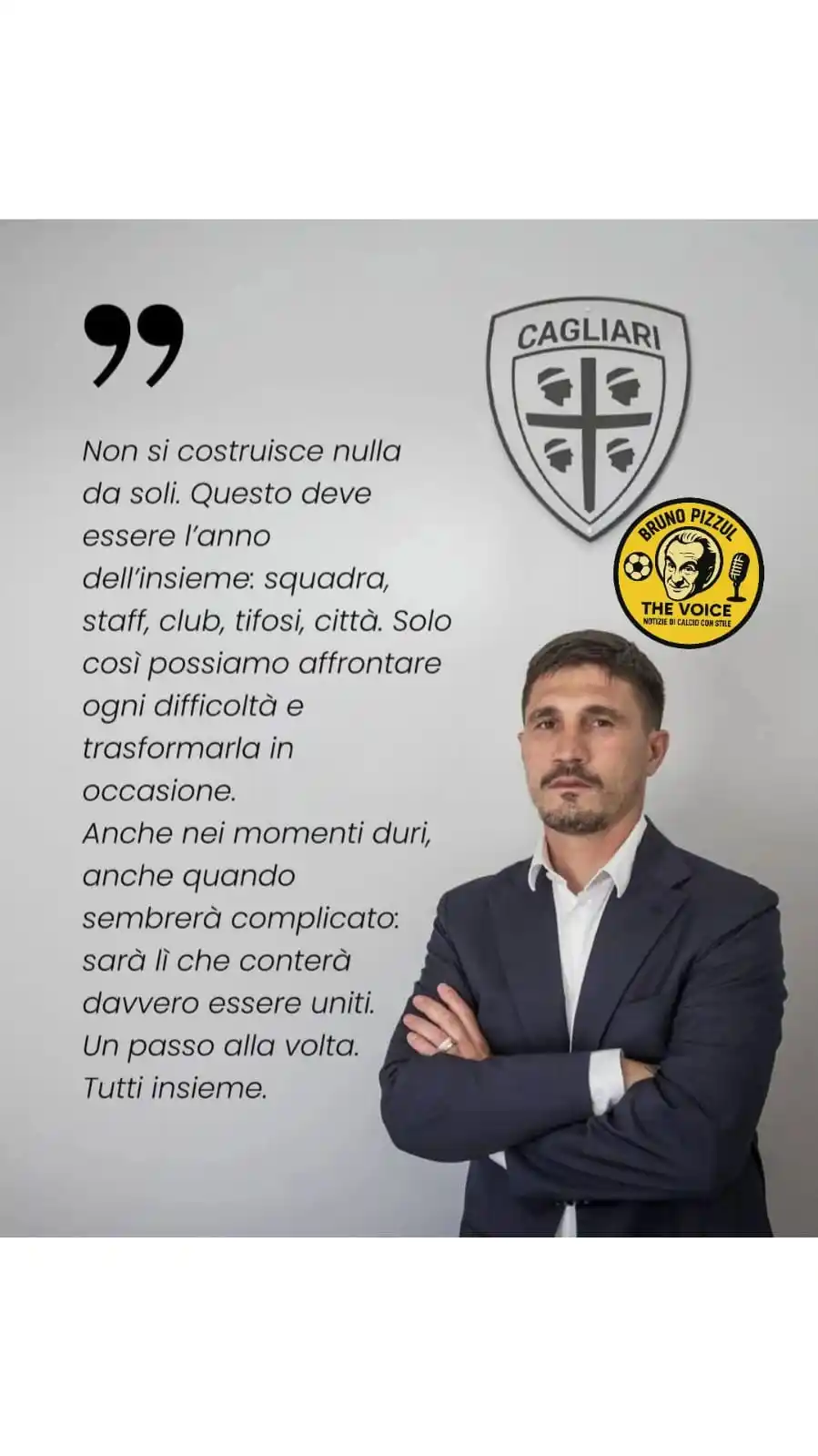 Image from brunopizzulthevoice: Il Cagliari dà il benvenuto a mister Pisacane <a class="text-blue-500...
