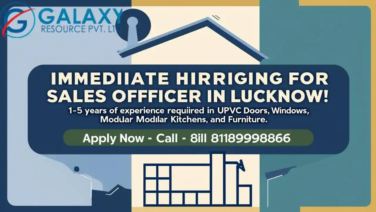 Image from Jobs Today: 🚨 Immediate Hiring - Sales Officer 🚨 📍 Location: Lucknow 🛠️ Indust...