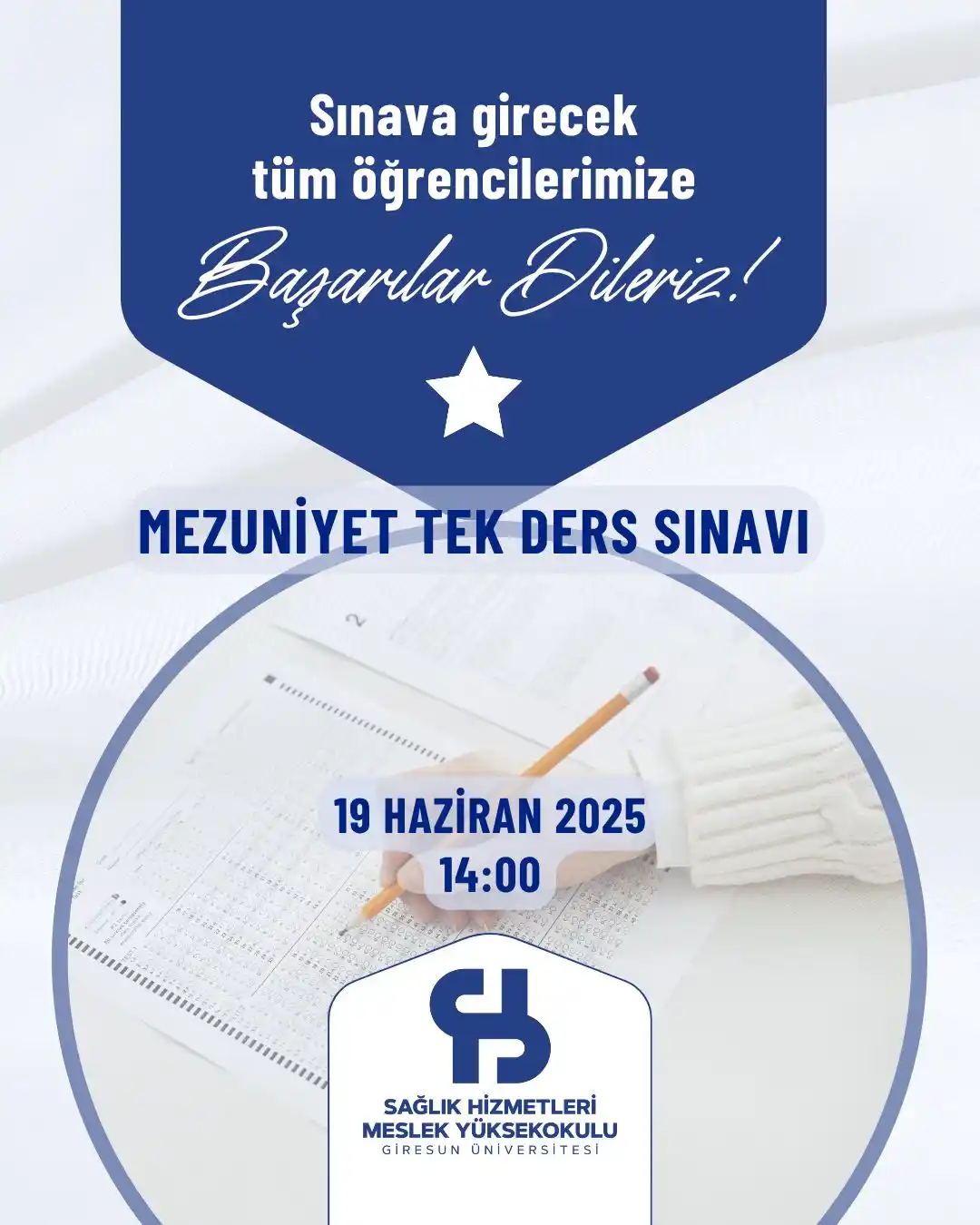 Image from Giresun Üniversitesi SHMYO: 🎓 MEZUNİYET TEK DERS SINAVI BAŞVURU İLANI 🎓 Değerli öğrencilerimiz! ...