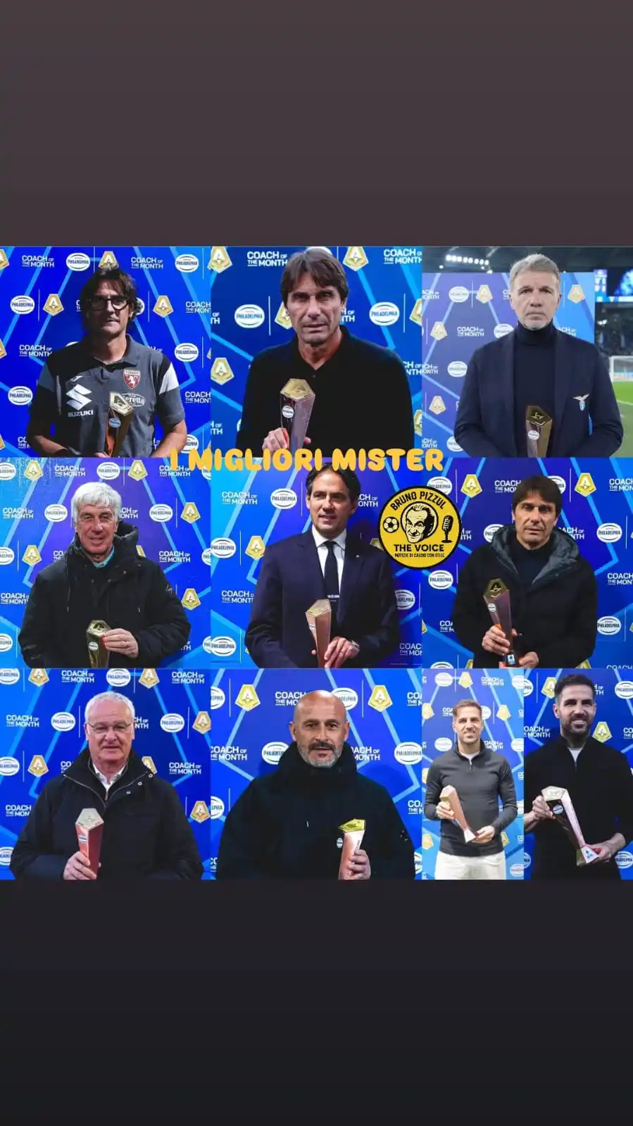 Image from brunopizzulthevoice: ⭐️ Miglior allenatore del Mese della Serie A 2024/25: 🇮🇹 Agosto: Pa...