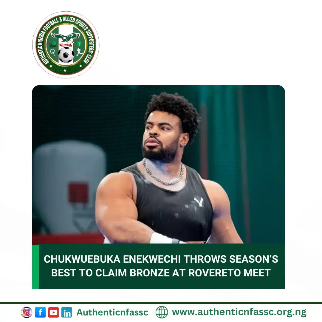 Image from Authentic Nigeria Football and Allied Sports Supporters Club.: Nigeria’s Chukwuebuka Enekwechi delivered an impressive performance at...