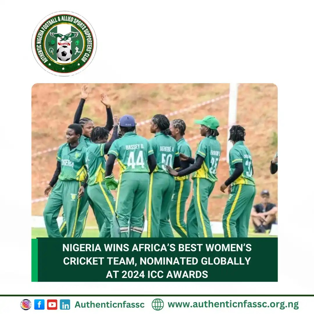 Image from Authentic Nigeria Football and Allied Sports Supporters Club.: Nigeria’s women’s cricket team has added another prestigious feather t...