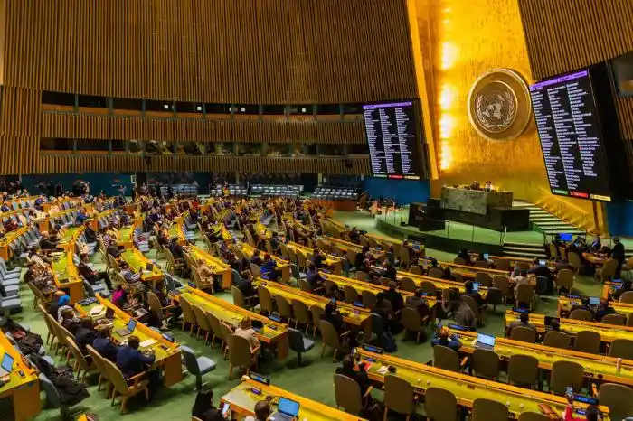 Image from Periódico Granma | Cuba: ❗☑️🛑ONU aprueba resolución que exige alto el fuego en Gaza. 📑La res...