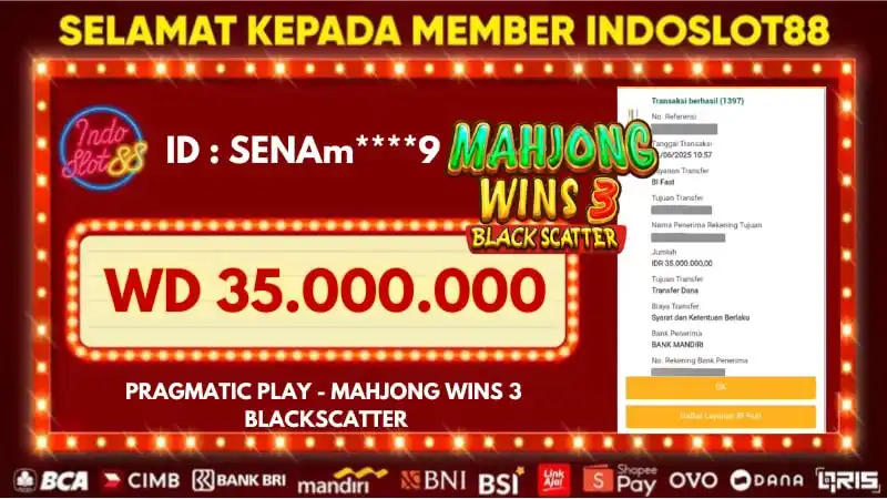 Image from POLA MAIN INDOSLOT88: Selamat kepada Member INDOSLOT88🫰  💵Withdraw 35.000.000 Dibayar Cash...