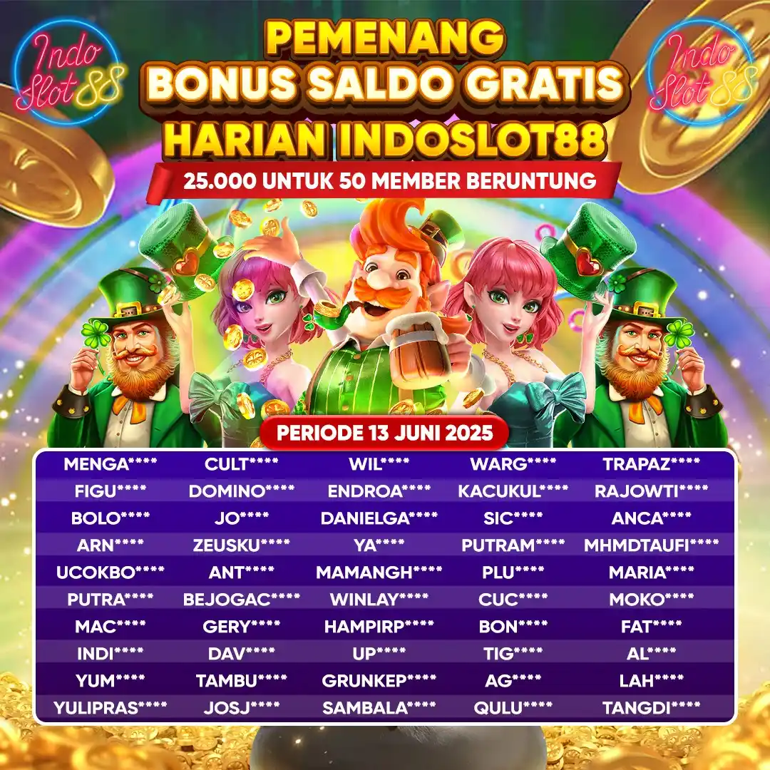 Image from POLA MAIN INDOSLOT88: Selamat kepada pemenang Saldo Gratis 1.250.000 [25.000 untuk 50 Orang]...