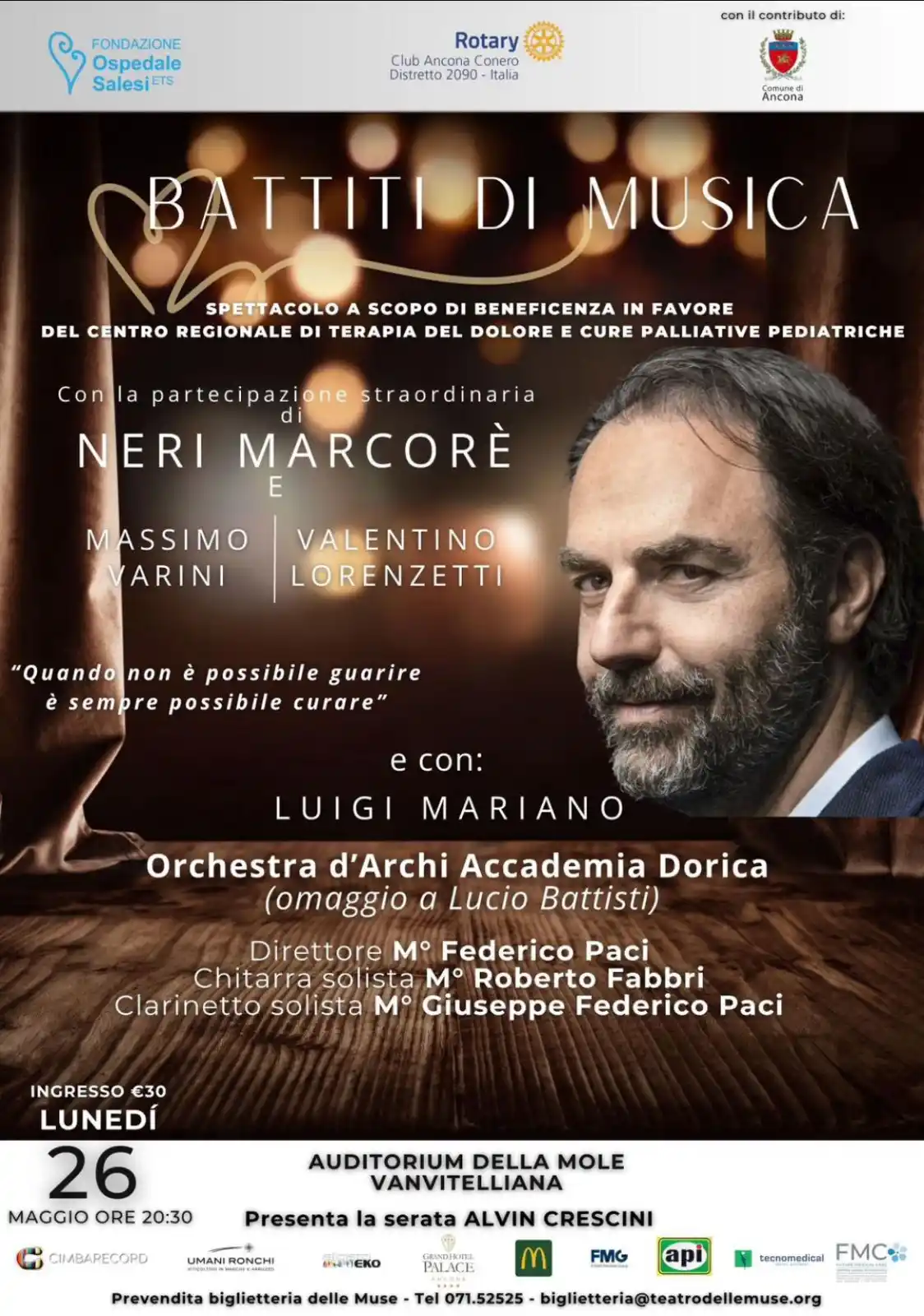 Image from Comune di Ancona: Stasera vi aspetta "Battiti di musica" uno spettacolo a scopo di benef...