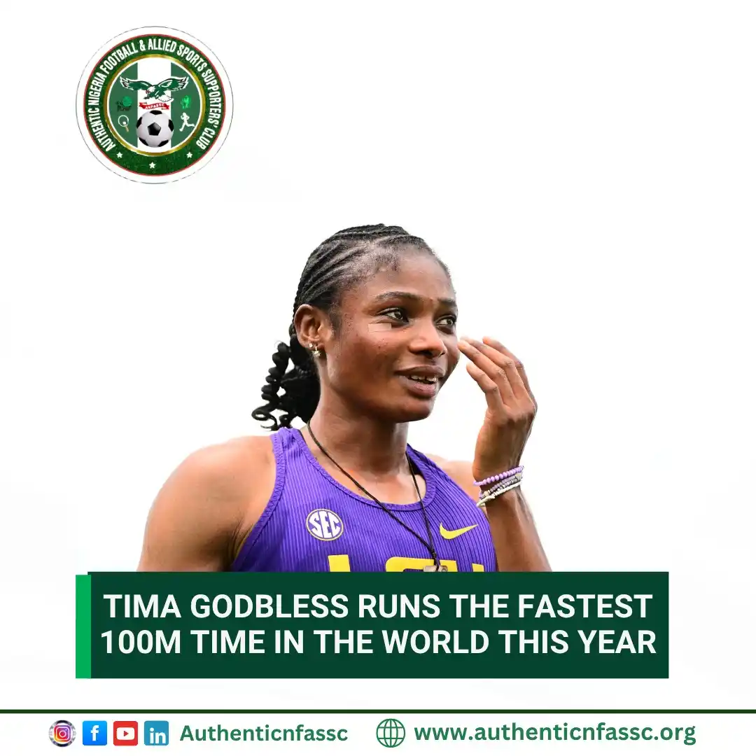 Image from Authentic Nigeria Football and Allied Sports Supporters Club.: Tima Godbless has delivered a moment of brilliance that will echo thro...