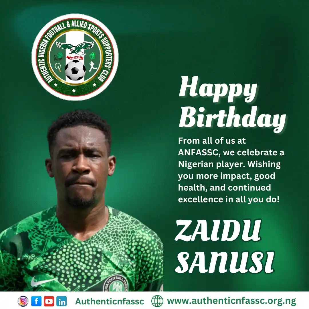 Image from Authentic Nigeria Football and Allied Sports Supporters Club.: Today, Nigeria celebrates one of its finest football ambassadors, Zaid...