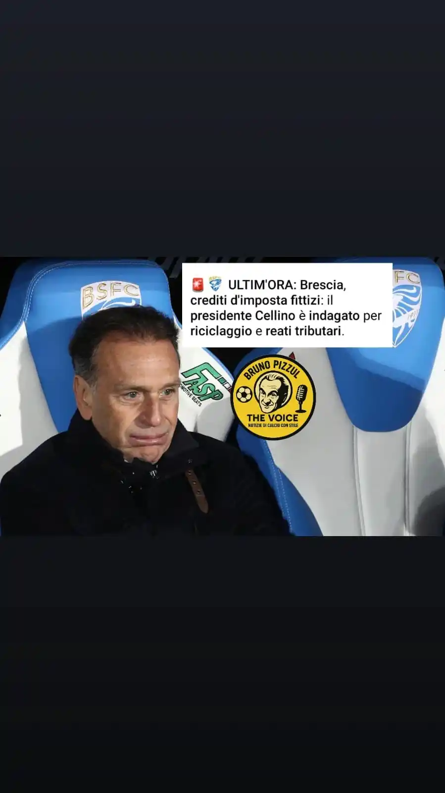Image from brunopizzulthevoice: 🚨🔵 ULTIM'ORA: Brescia, crediti d'imposta fittizi: il presidente Cell...