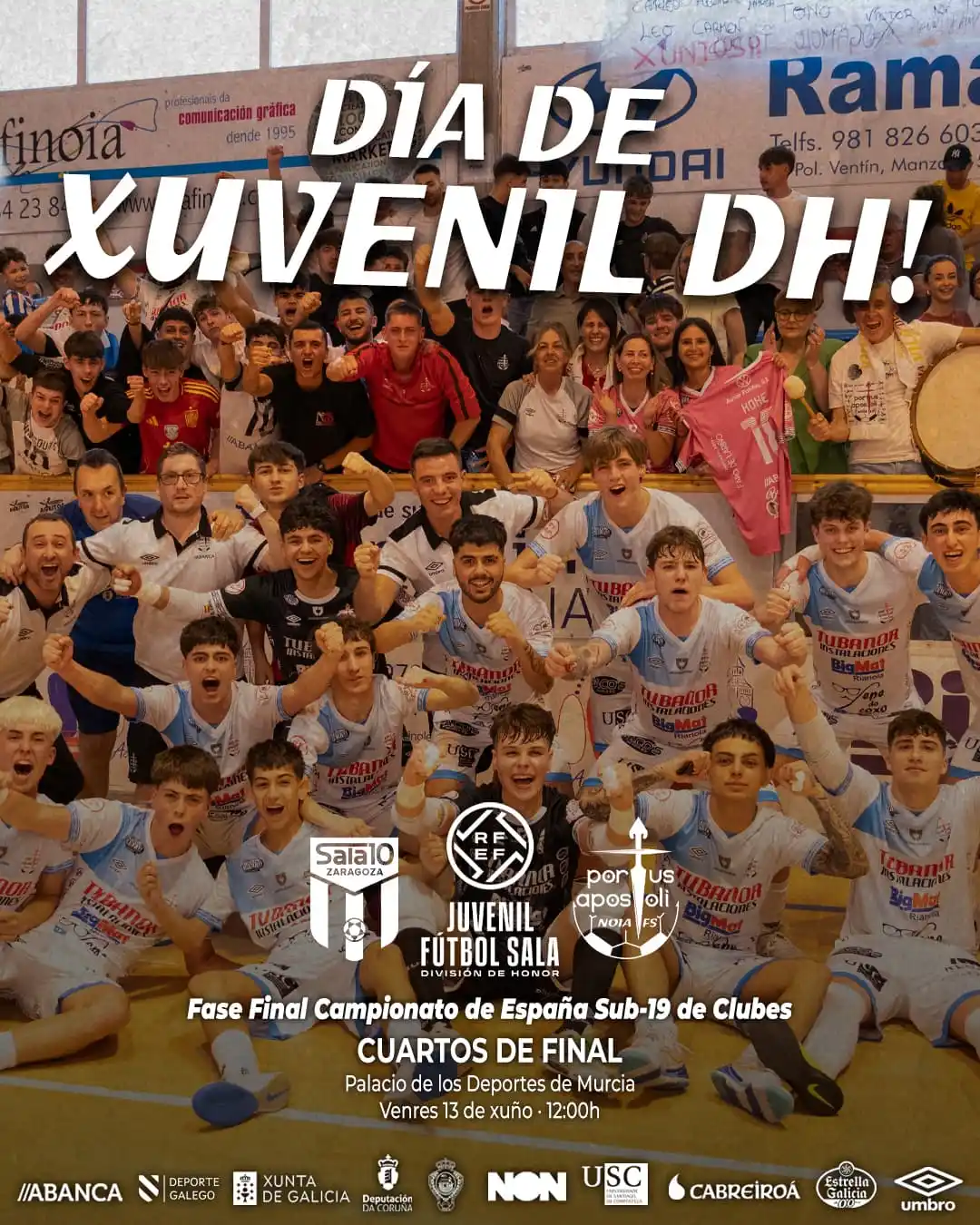 Image from Noia Portus Apostoli FS: 🤍 UNHA VEZ MÁIS CON VÓS, RAPAAACEEES! 🏆 Campionato de España Sub-19...