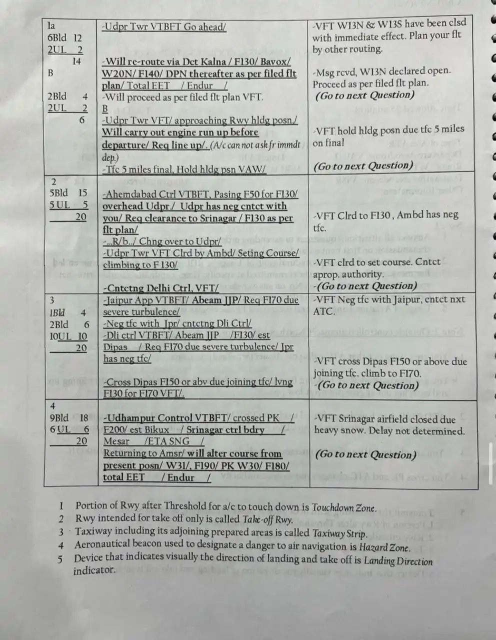 Image from AviationSpot Channel: ✍️ *VT-BFT Answer Key* (Reference Copy)...
