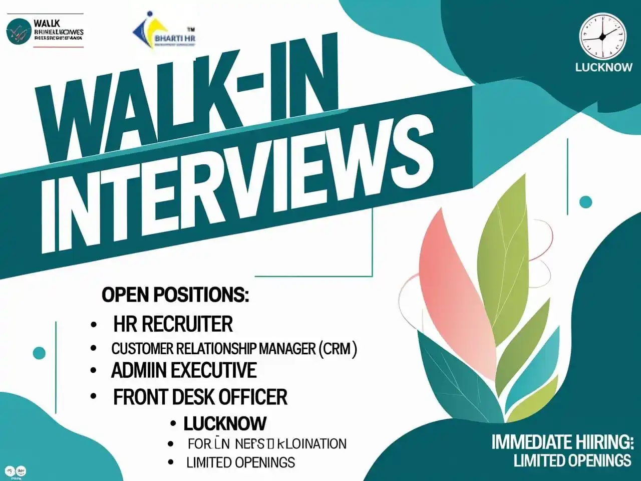 Image from Jobs Today: 🚨 WALK-IN INTERVIEW ALERT – FEMALE CANDIDATES ONLY! 🚨 📍 Lucknow | I...
