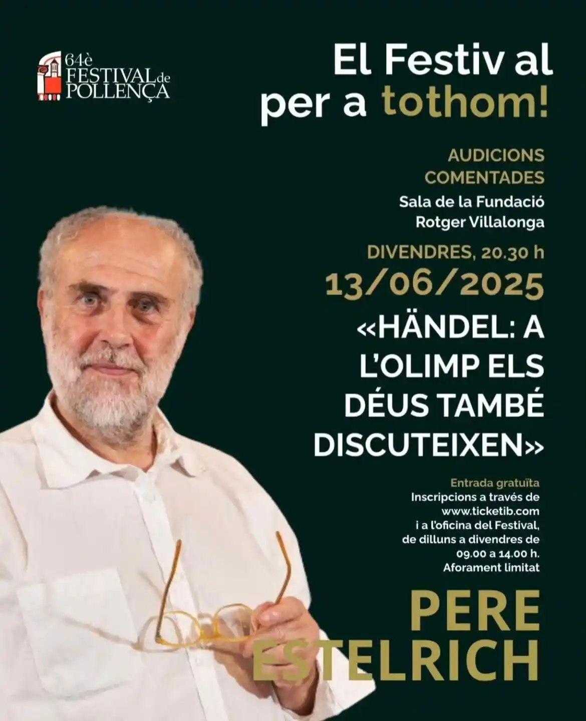 Image from Ajuntament de Pollença: 📣 AVUI finalitzam el "Festival per a Tothom!" amb la sessió titulada ...
