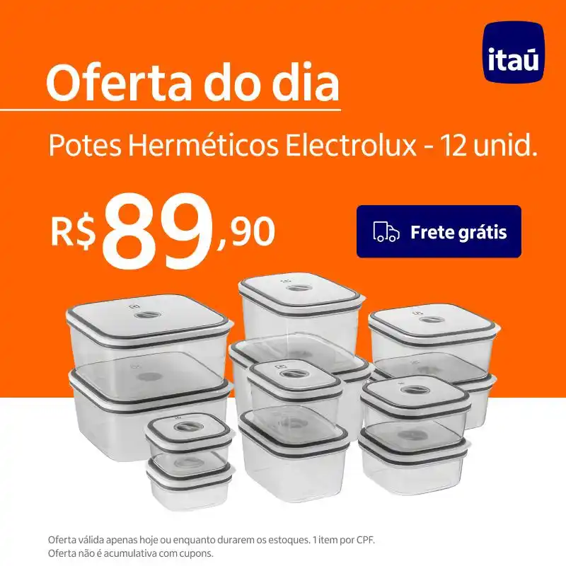 Image from Itaú Shop: Bom dia! Sabe aquele momento que você percebe que um pote a mais nunca...