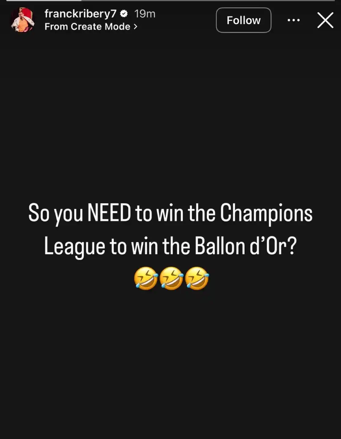 Image from Football News: 🚨 𝗕𝗿𝗲𝗮𝗸𝗶𝗻𝗴: Franck Ribéry via IG in response to Cristiano R...