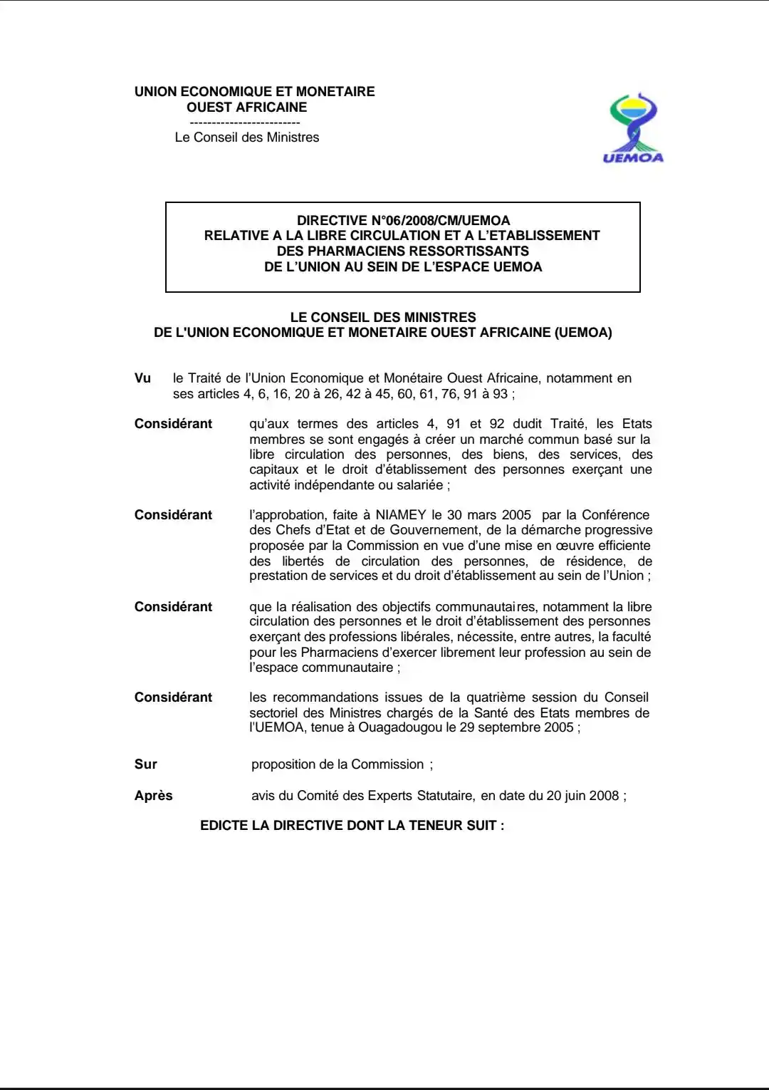 Image from Infos Flux: Dites la vérité aux ivoiriens. Le traité de l'UEMOA a été signé et rat...