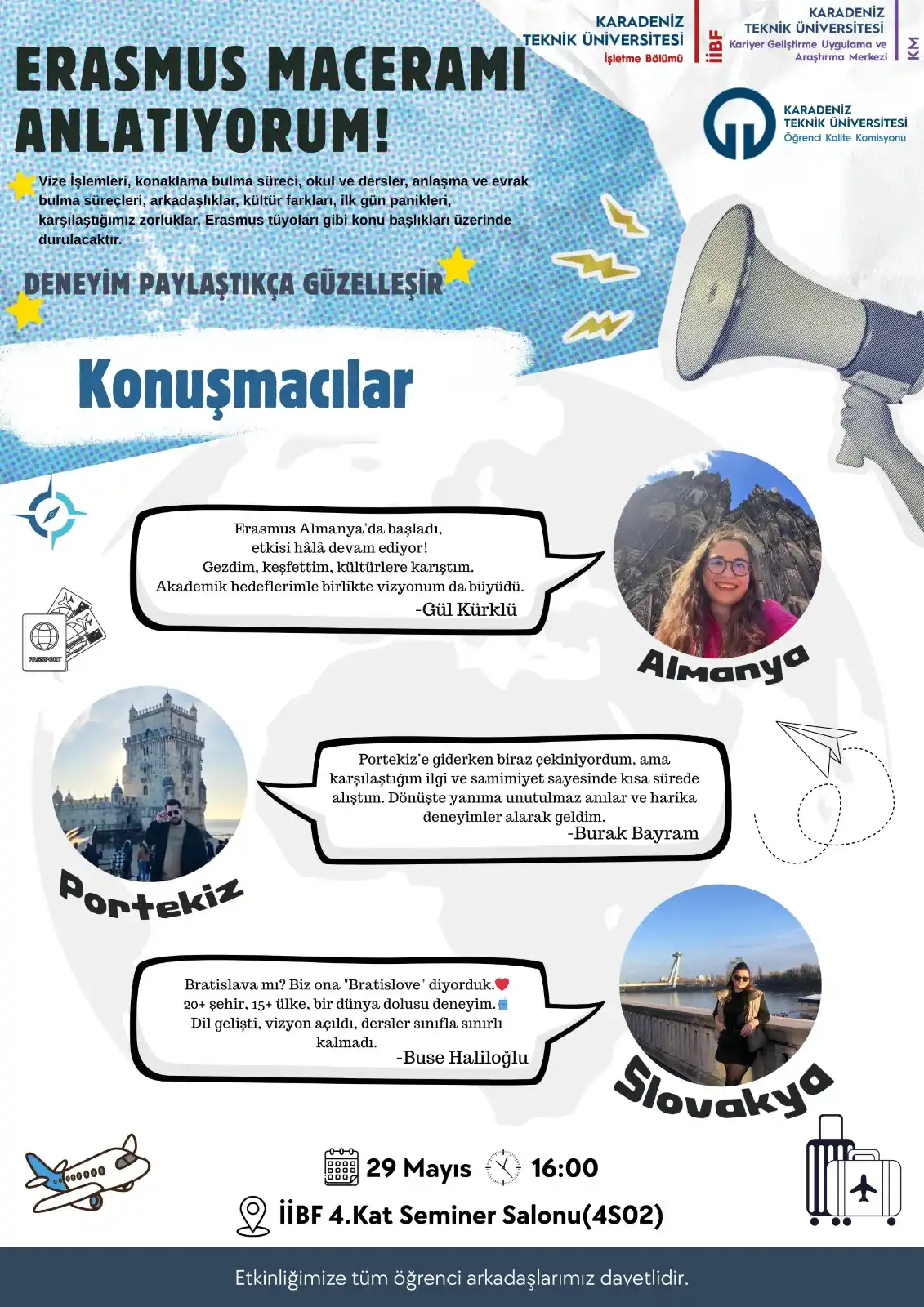 Image from 🎓KTÜ İşletme Bölümü: *ERASMUS PROGRAMI DENEYİM PAYLAŞIMI ETKİNLİĞİ* Daha önce sizlerle fik...