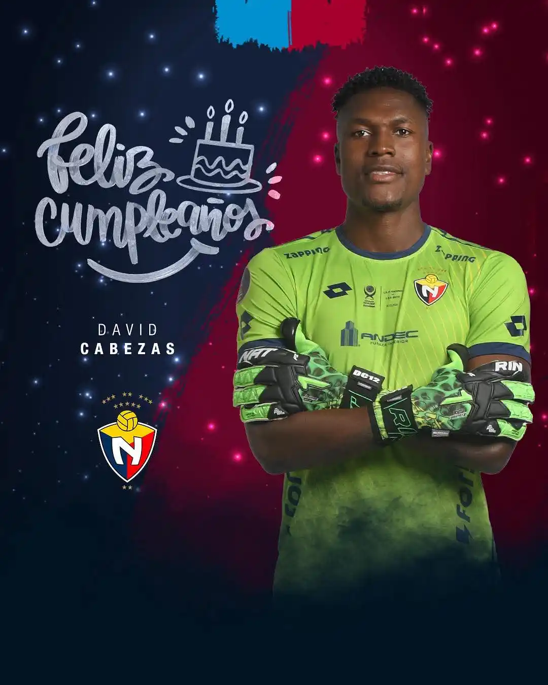 Image from C.D. El Nacional: FELIZ CUMPLEAÑOS DAVID 🥳 Deseamos un feliz cumpleaños a nuestro port...