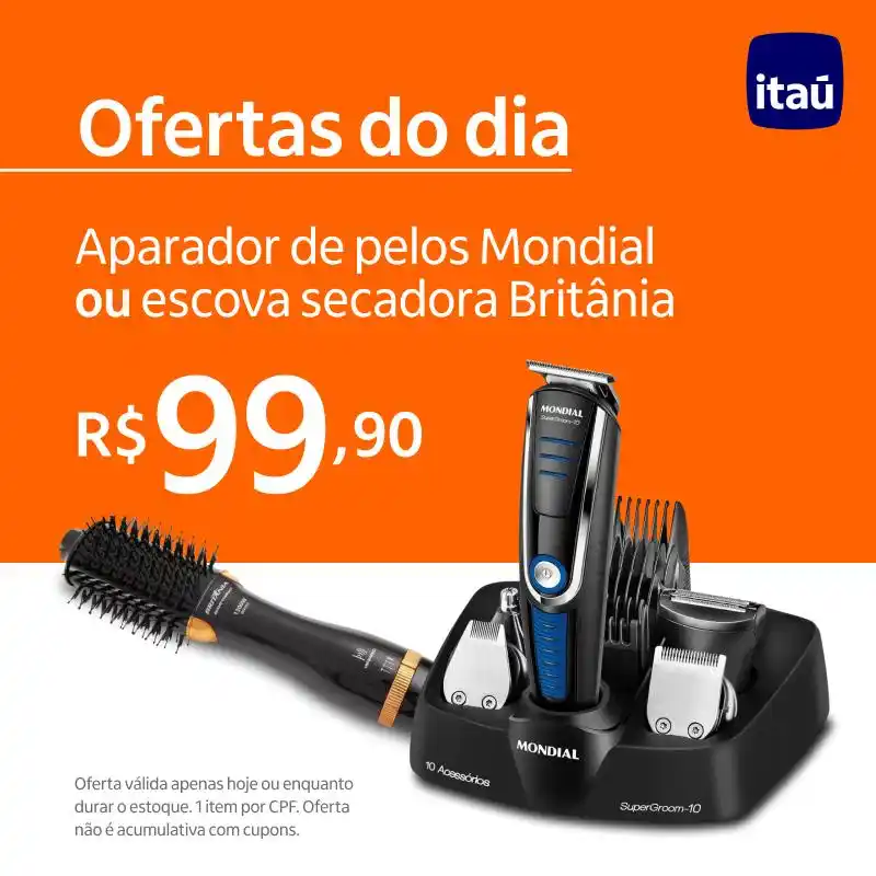 Image from Itaú Shop: Hoje tem autocuidado com precinho de presente! *Aparador de pelos Mond...