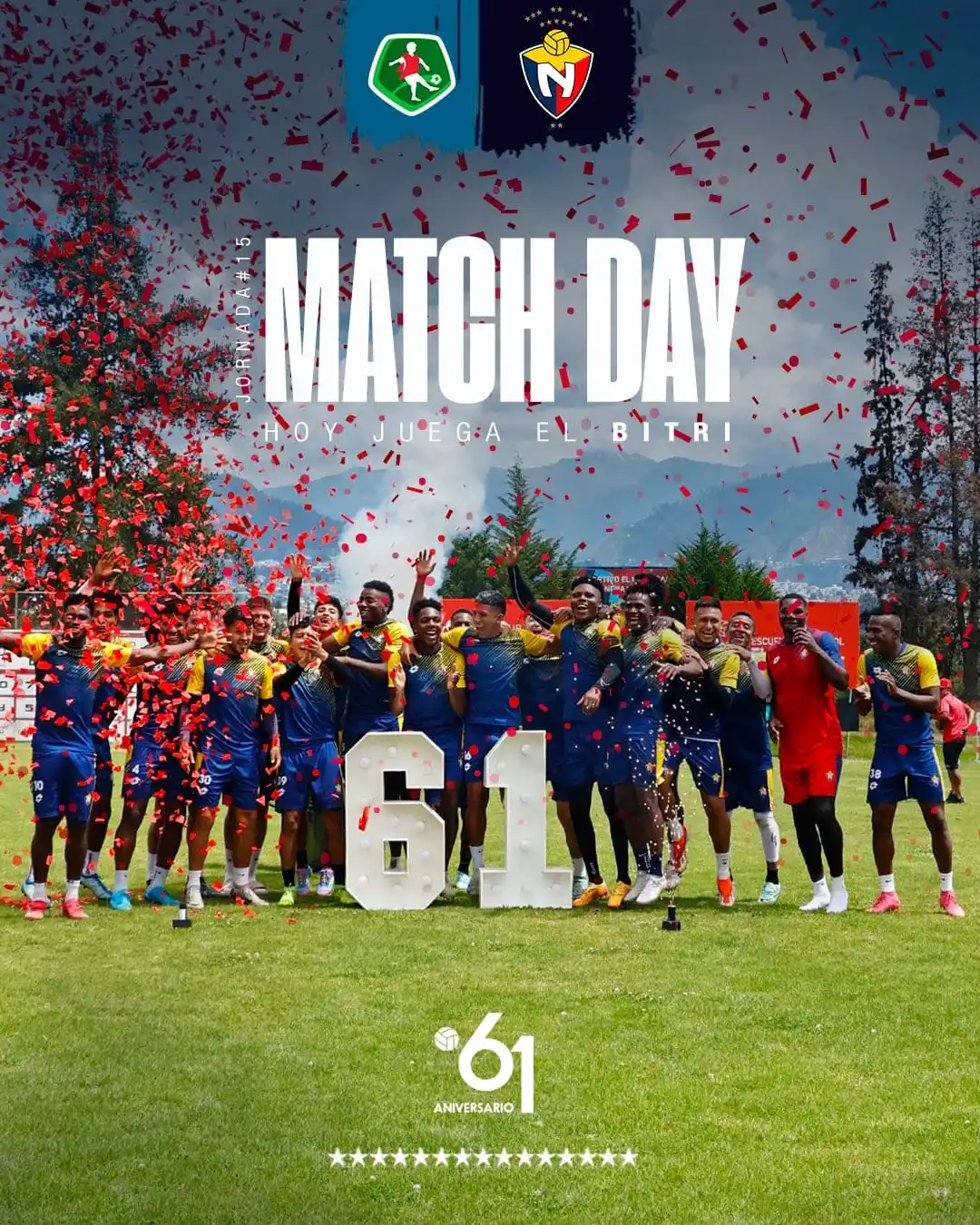 Image from C.D. El Nacional: ¡HOY JUEGA EL CUMPLEAÑERO Y BI-TRI CAMPEÓN! 🔴🤩 🆚 Mushuc Runa ⏰ 1...