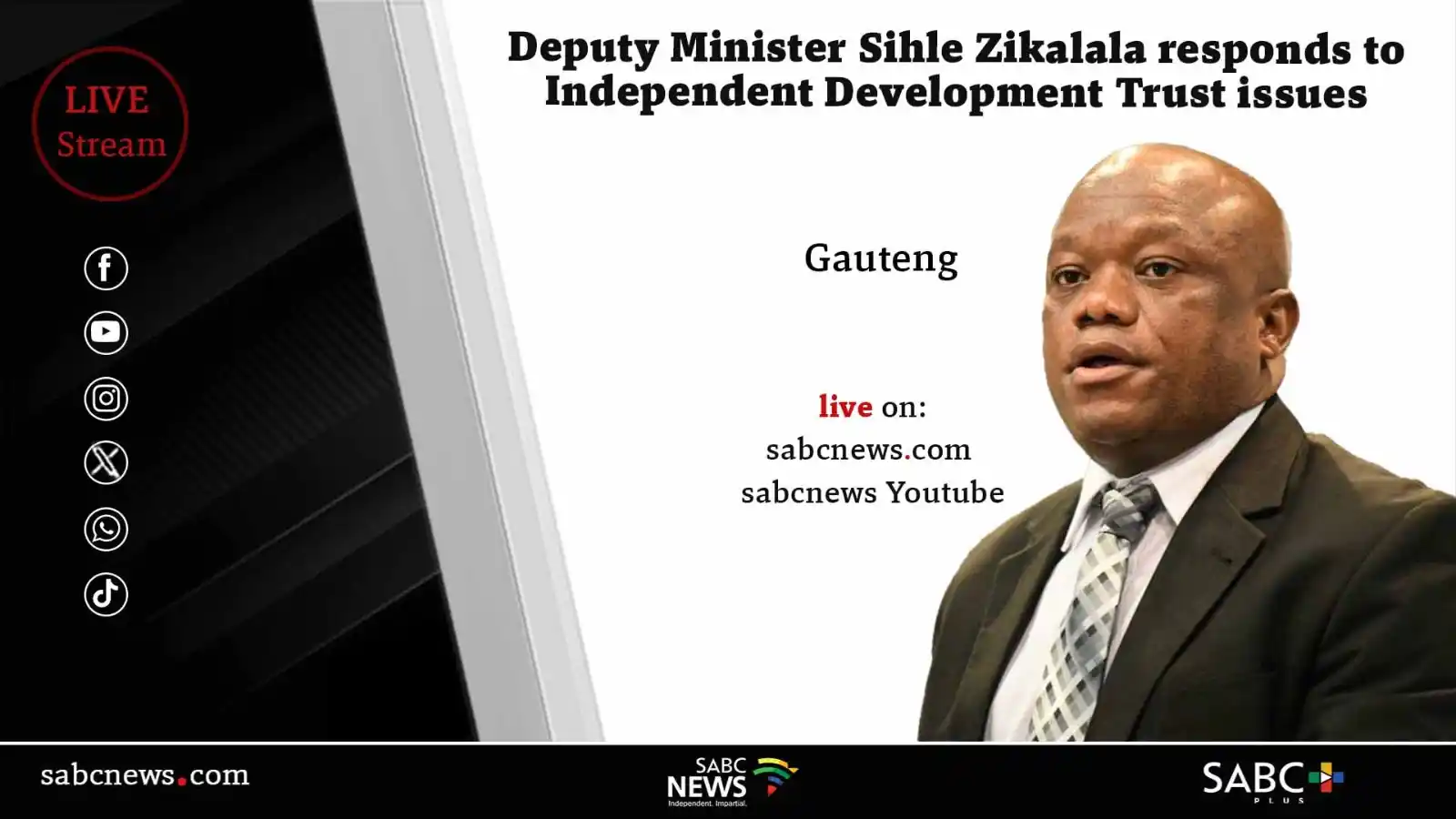 Image from SABC News: LIVE: Zikalala addresses the media about the IDT https://tinyurl.com/y...