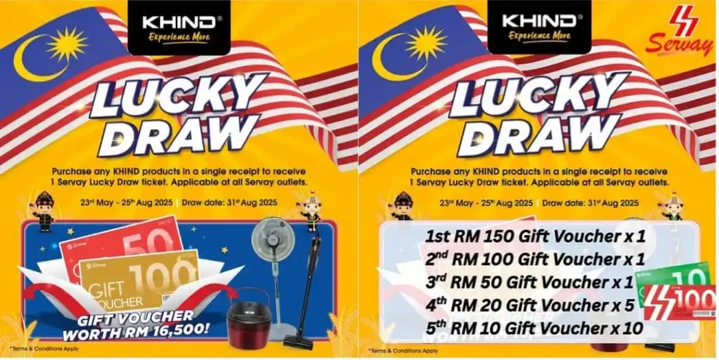 Image from Servay Evergreen Putatan: 🎉🇲🇾 KHIND LUCKY DRAW IS HERE! 🇲🇾🎉 Shop & Win with KHIND at Serva...