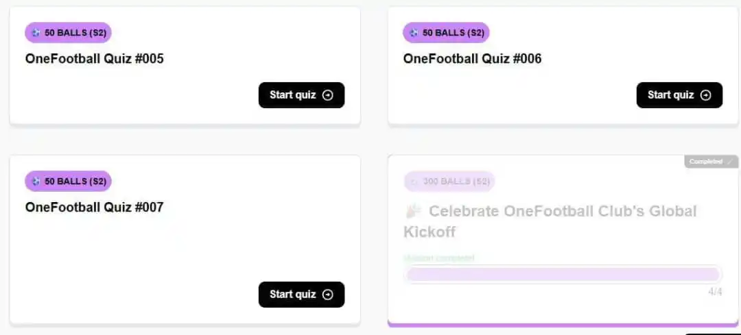 Image from 𝔸𝕄ℂ ℂ𝕣𝕪𝕡𝕥𝕠 𝔻𝕣𝕠𝕡𝕤✯: ⭕✨ OneFootball: Complete all Quiz Quiz Answer :- ‐ 005: OKX ‐ 006: On...