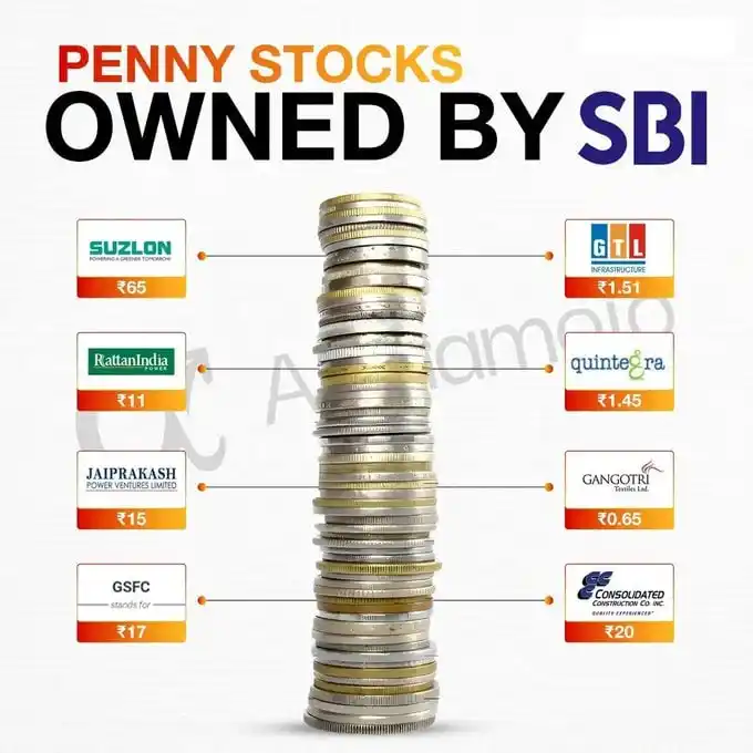 Image from Alphamojo (Stock Market, IPO, Finance ) : Penny Stocks Owned By SBI!⭐️💎...