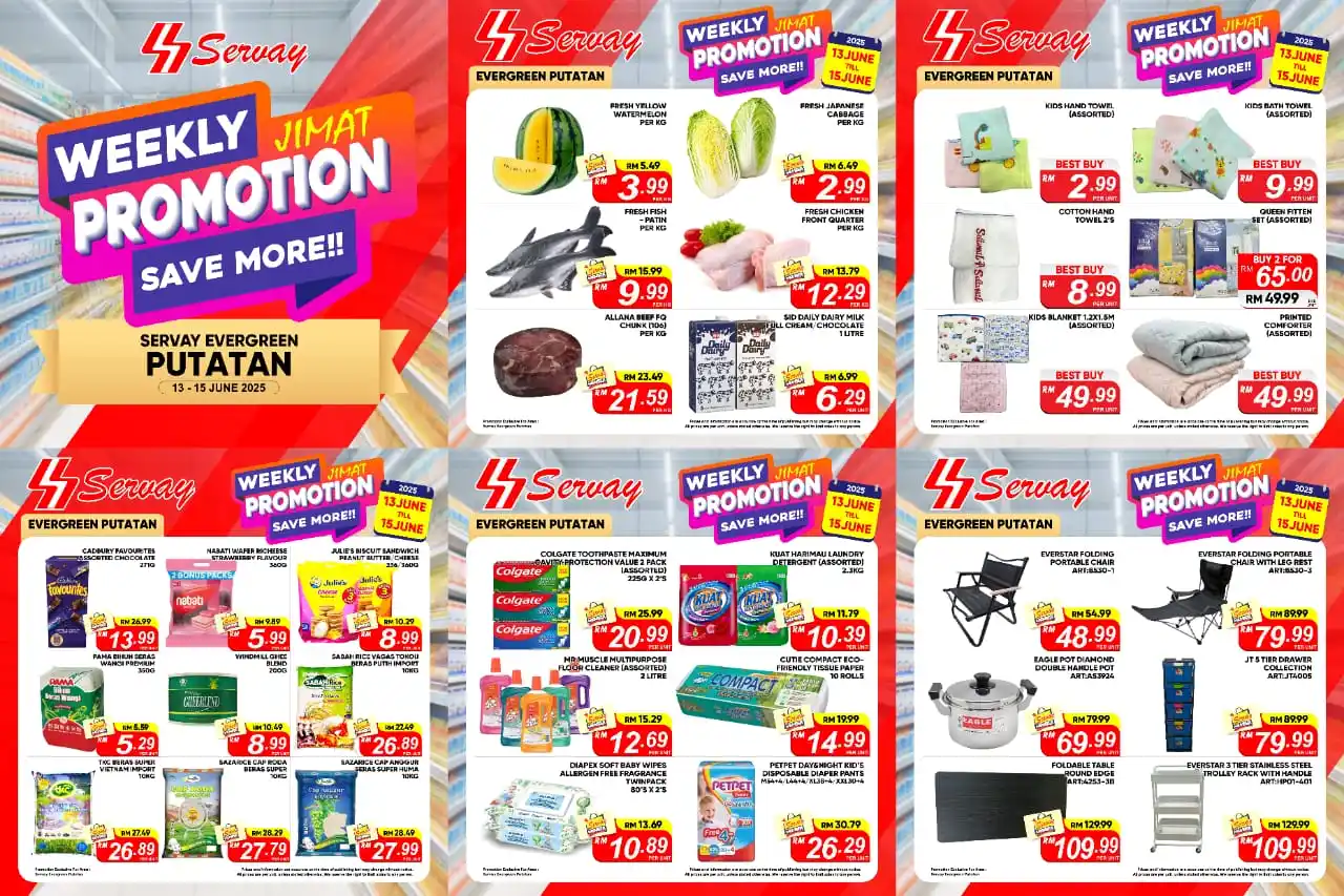 Image from Servay Evergreen Putatan: Promosi hujung minggu @ ๐๐๐ซ๐ฏ๐๐ฒ ๐๐ฏ๐๐ซ๐ ๐ซ๐๐๐ง ๐๐ฎ๐ญ๐๐ญ๐๐ง...