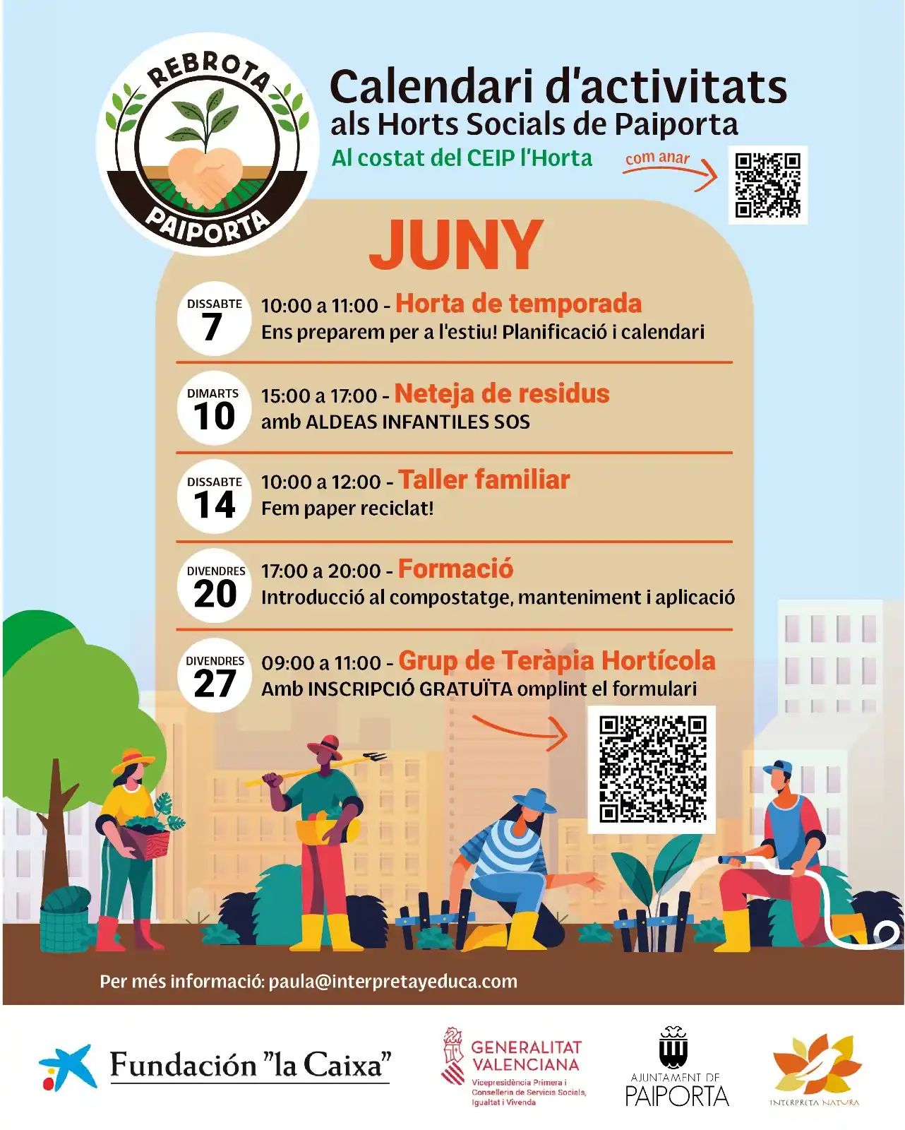 Image from Ajuntament de Paiporta: 🌿 *REBROTA* 🌱 *ALS HORTS SOCIALS DE PAIPORTA!* ¿Te apuntas? 📍 Junto...