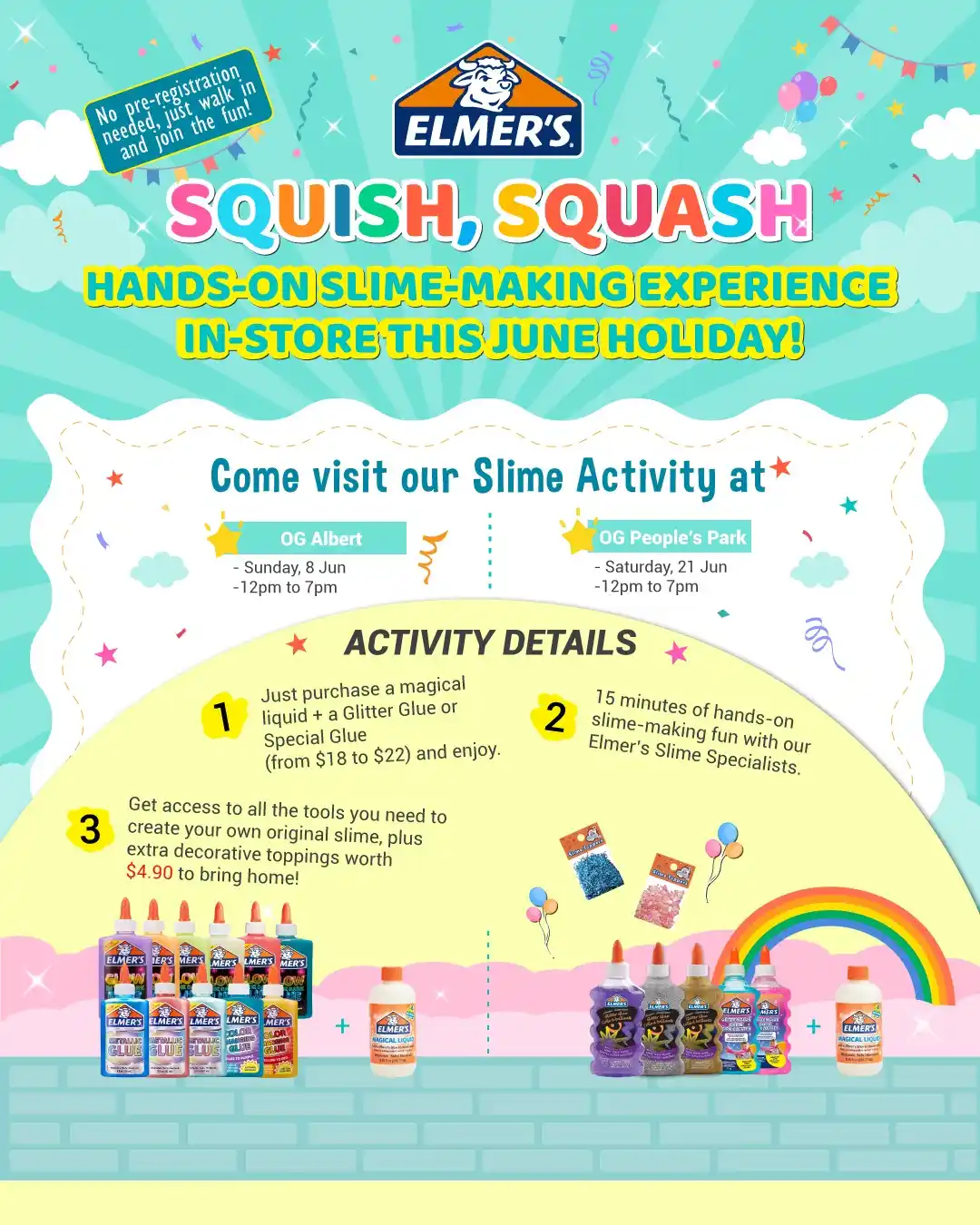 Image from OG Dept Stores: 🎨 SQUISH, SQUASH & SLIME! Join us for a hands-on slime-making experie...