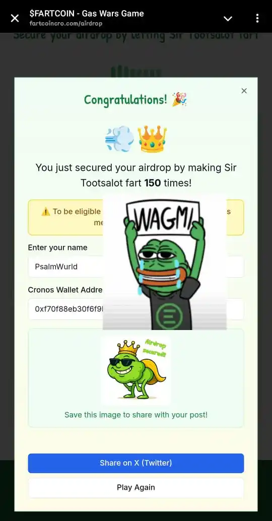 Image from Mide 🥰 Crypto Airdrops HUB ✨: Tap 150 times in 30 seconds Submit Name & EVM Wallet Address Share >...
