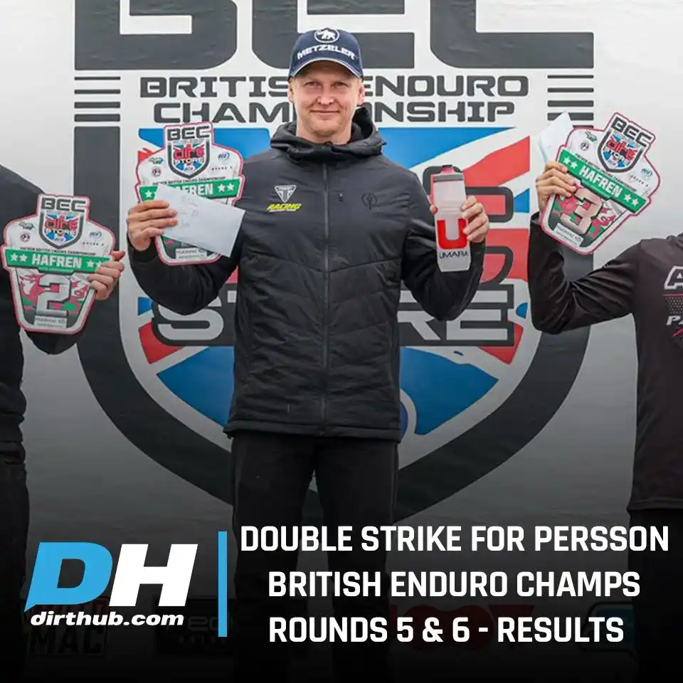 Image from Dirt Hub: ⚫ Triumph's Mikael Persson was a racer on a mission at Llanidloes at t...