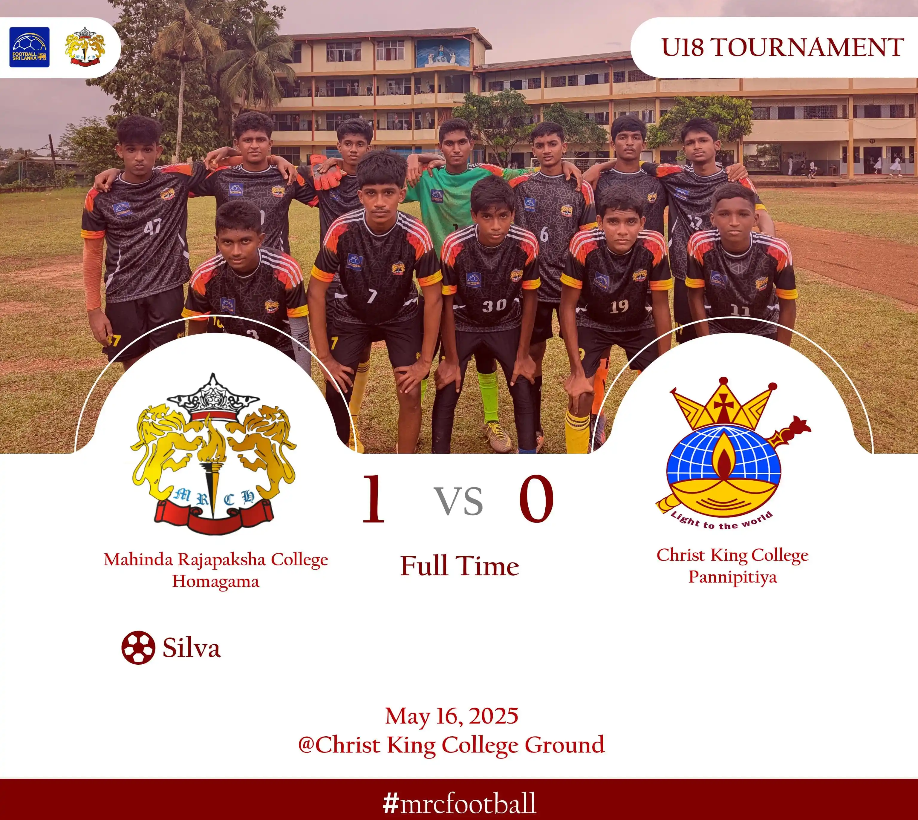 Image from MRC - Homagama: *U18 Lions Strike with Power!*🔥 Our U18 team won the match with a go...