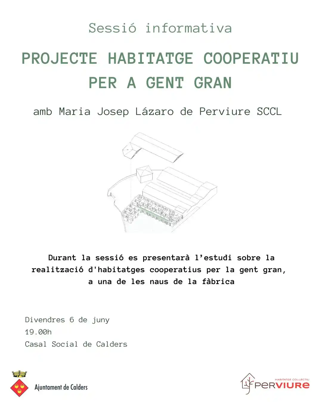 Image from Ajuntament de Calders: 🏘️ *Xerrada informativa: projecte d’habitatge cooperatiu per a gent g...
