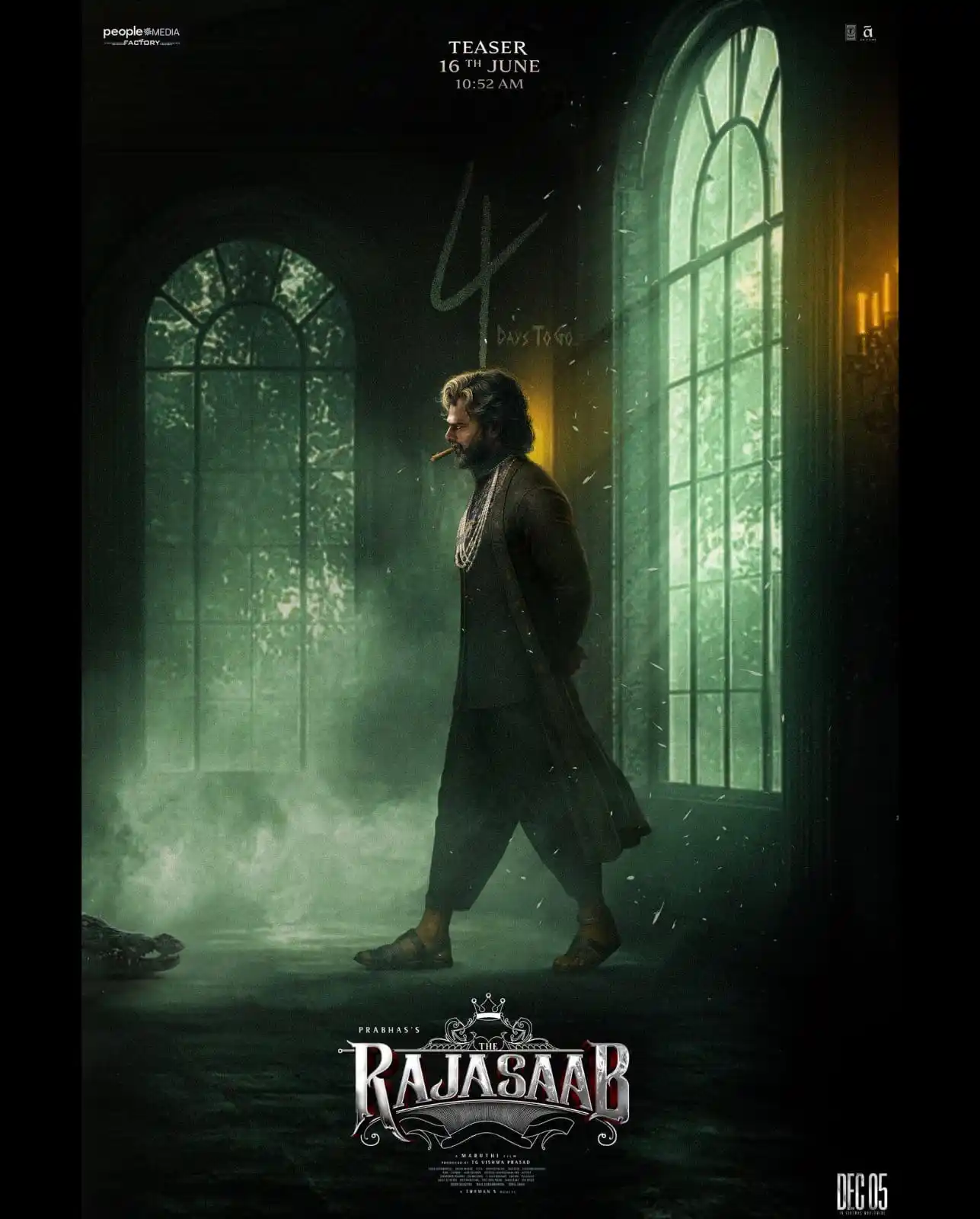 Image from Prabhaswarriors: Arrival of RajaSaab in 4 Days ⭐🔥 design edit by @rakesh_Jalluri...