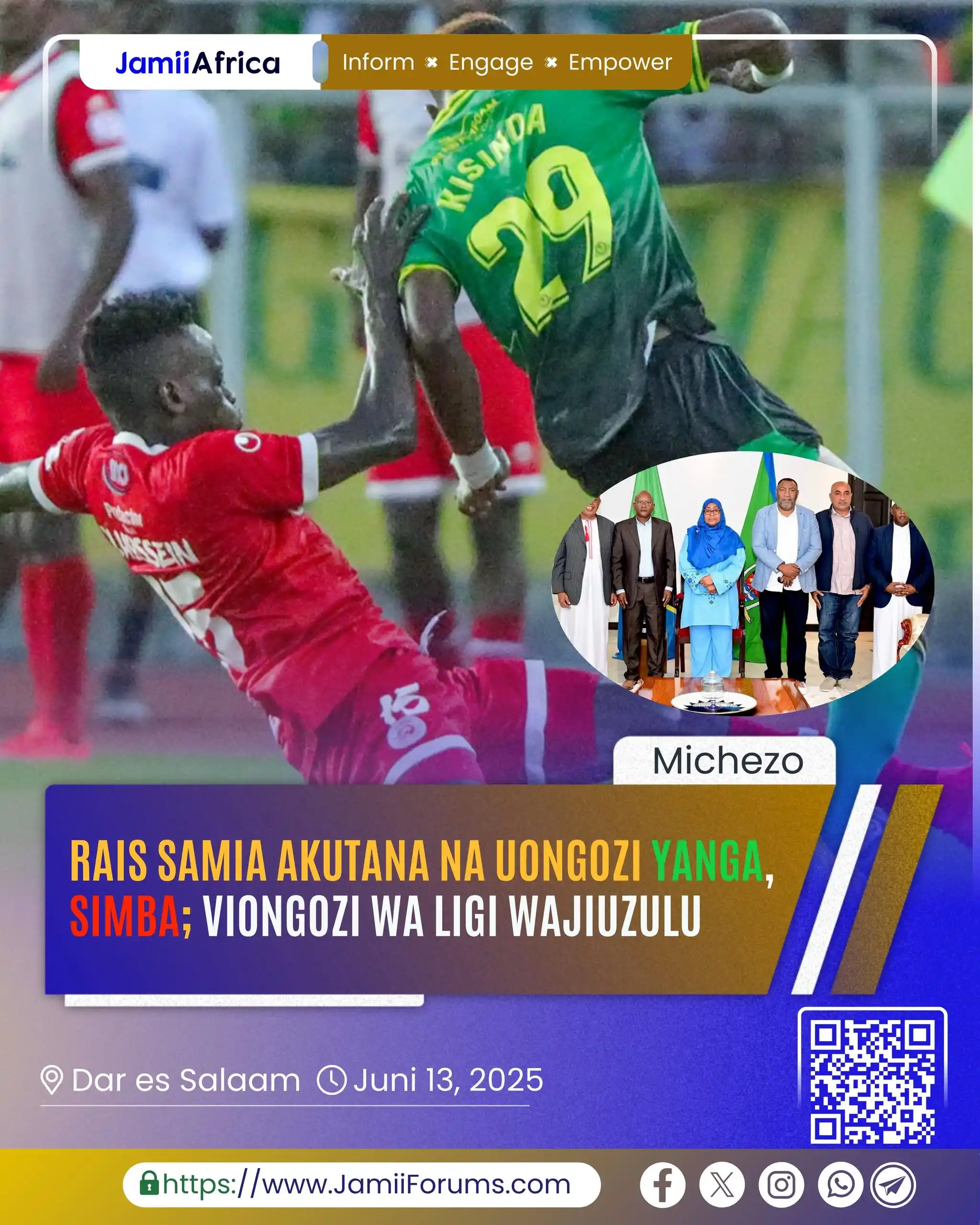 Image from JamiiForums: *BAADA YA RAIS SAMIA KUKUTANA NA YANGA, SIMBA; VIONGOZI WAJIUZULU* Ba...