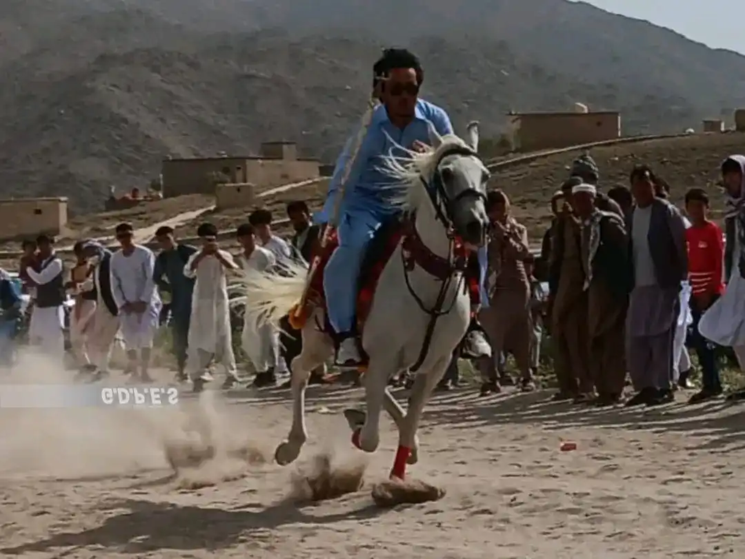 Image from د المپیک، بدني روزنې او ورزش عمومي ریاست: غزنی؛ مسابقات نیزه زنی با اسپ با اشتراک ۱۳ ورزشکار در ولسوالی جاغوری ب...