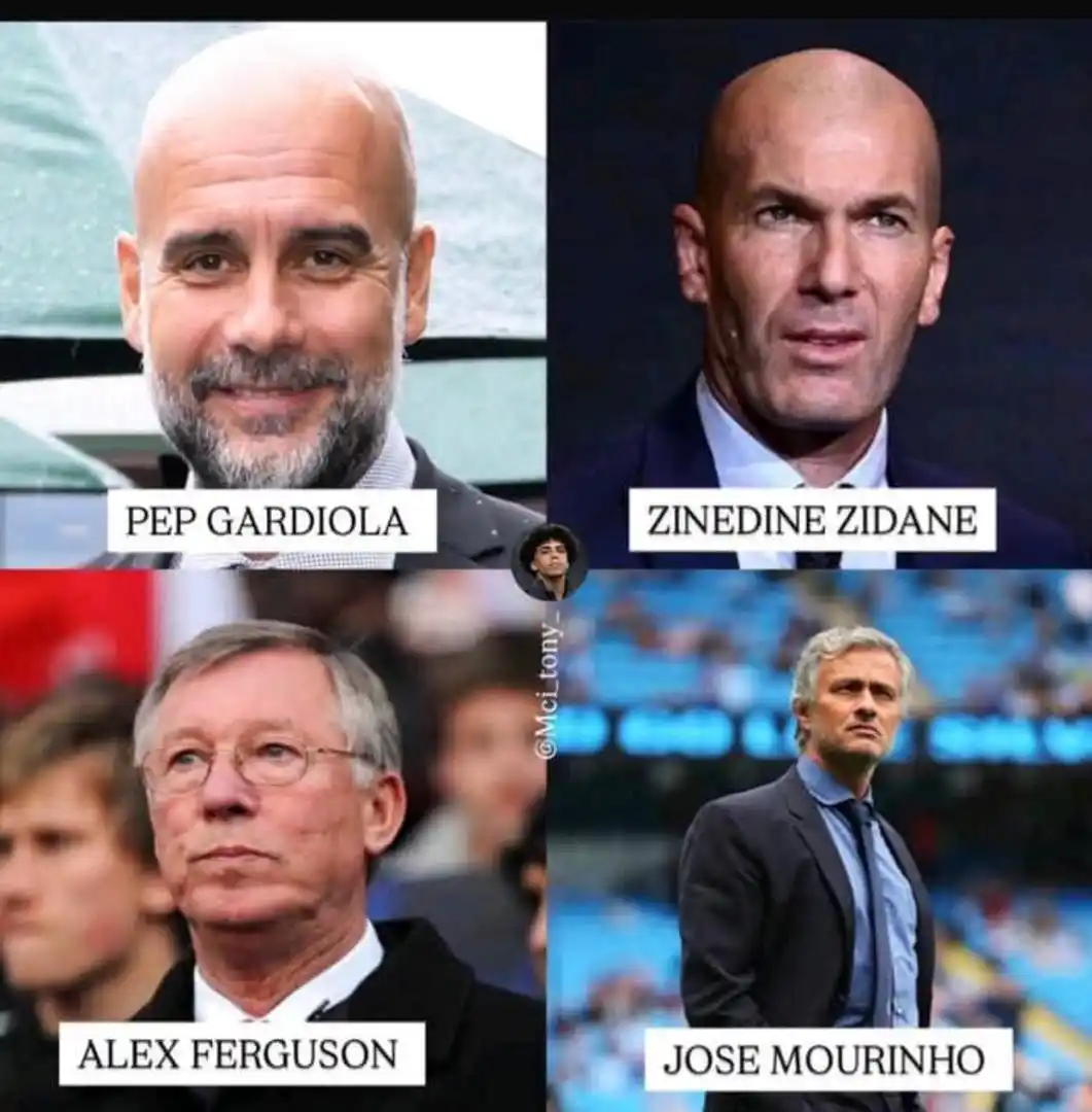 Image from SOCCER LAUNCH🤜🤛: Hard but delete one manager Pep Guardiola - 😂 Zinedine zidane - 😌 ...