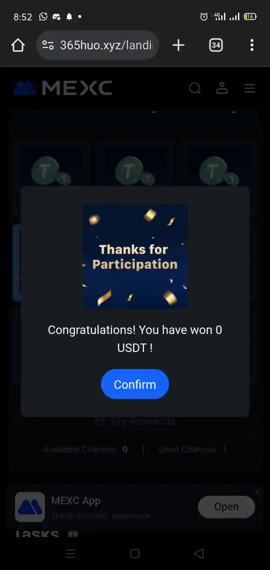 Image from Ɇ₳Ɽ₦ ĐØⱠⱠ₳Ɽ 𝔽𝕣𝕖𝕖: I am not Lucky 😔 💔 You try. Mexc Exchange New Instant Spin Offer ...