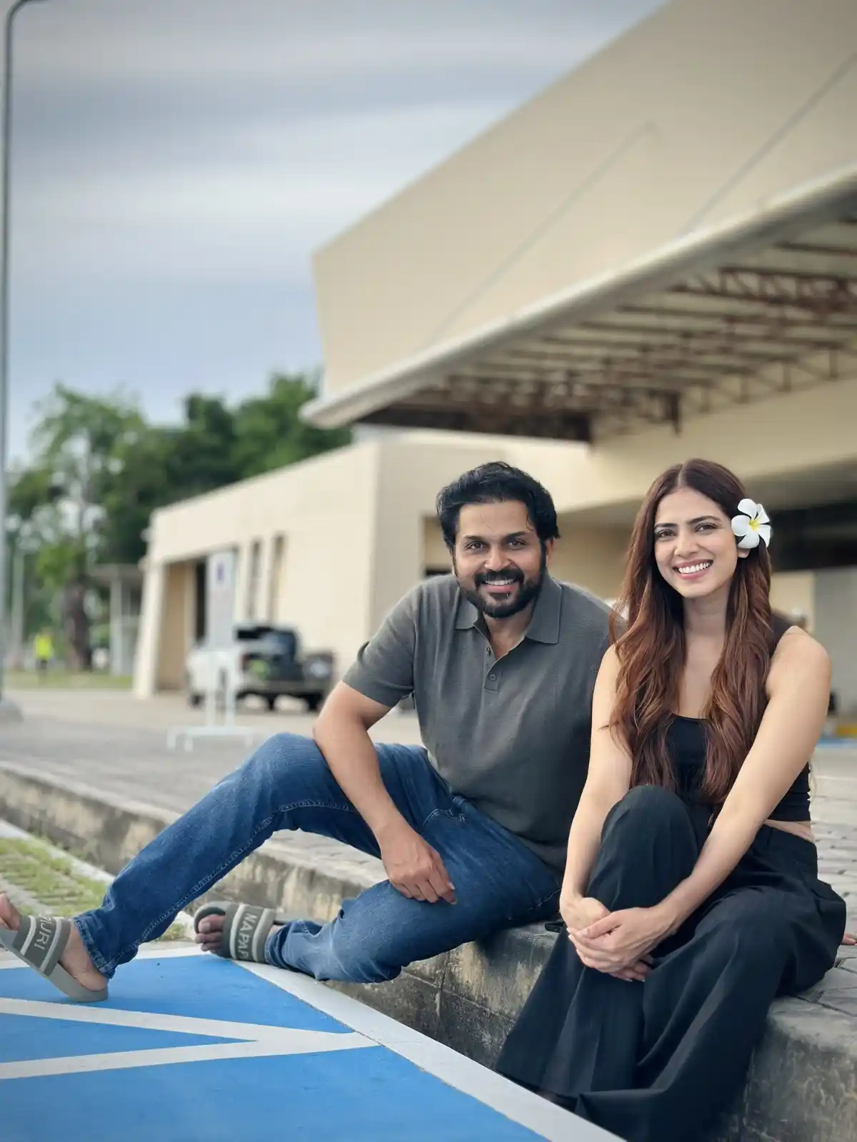 Image from Storyline: Karthi - Malavika from the sets of <a class="text-blue-500 hover:under...