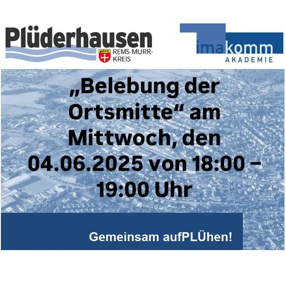 Image from Gemeinde Plüderhausen: Liebe Bürgerinnen und Bürger,   herzlich laden wir Sie zum Folgetermin...