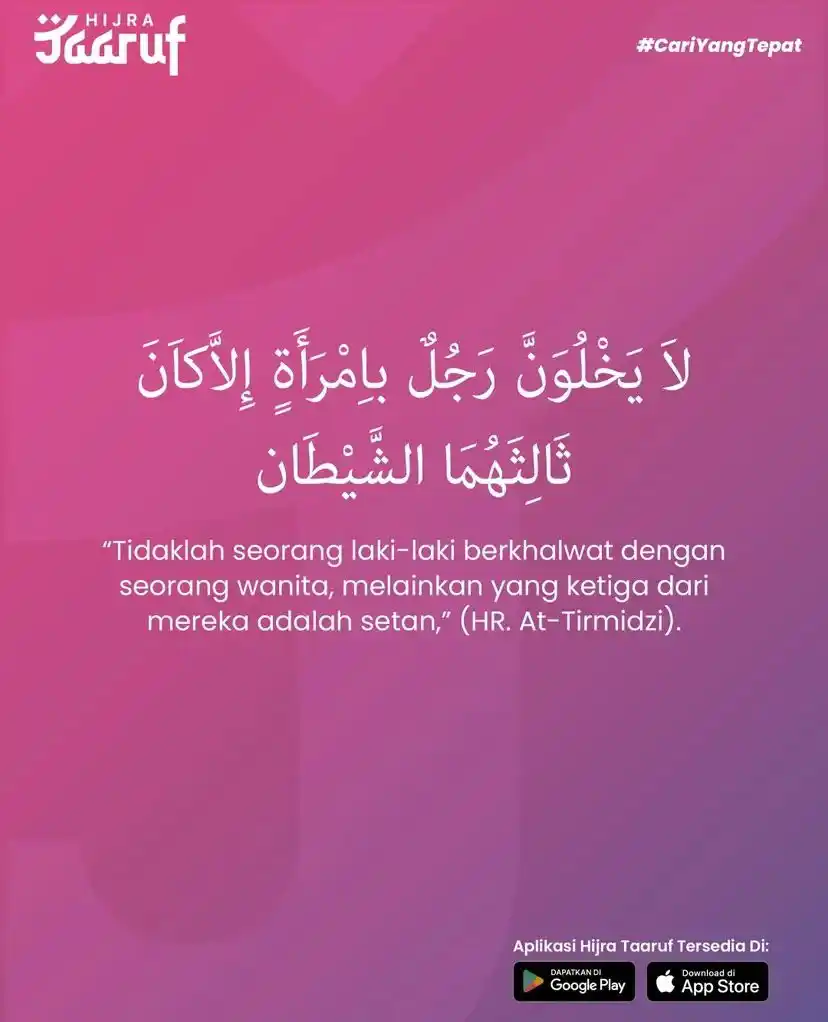 Image from Hijra Taaruf: Lindungi diri dengan menaati syariat. Di balik setiap pertemuan berdua...