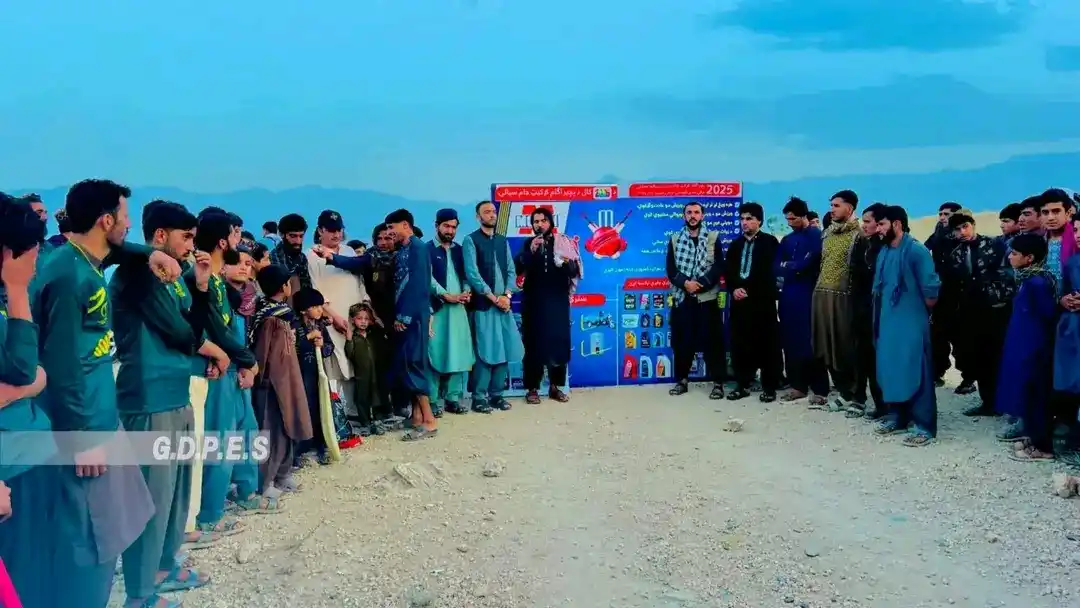 Image from د المپیک، بدني روزنې او ورزش عمومي ریاست: ننگرهار؛ پچيراگام ولسوالۍ کې د ۱۶ لوبډلو ترمنځ د ټېپ بال کرکټ سيالۍ پي...
