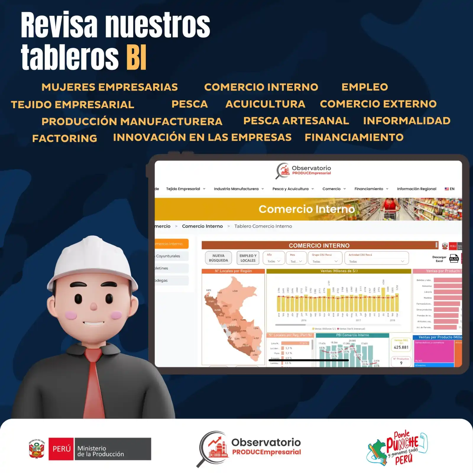 Image from PRODUCEmpresarial - Ministerio de la Producción: 📊 *Revisa nuestros tableros BI y accede a información clave sobre el ...