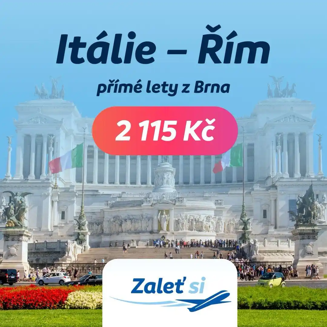 Image from Zaletsi.cz: ŘÍM 🇮🇹 z BRNA za 2 115 Kč ➡️ https://zaletsi.cz/akce/cervnove-letenk...