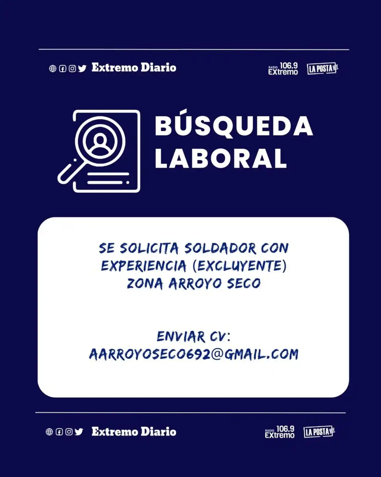 Image from La Campora Arroyo Seco✅: 🛠️Si tenés experiencia y estás buscando trabajo, esta oportunidad pue...