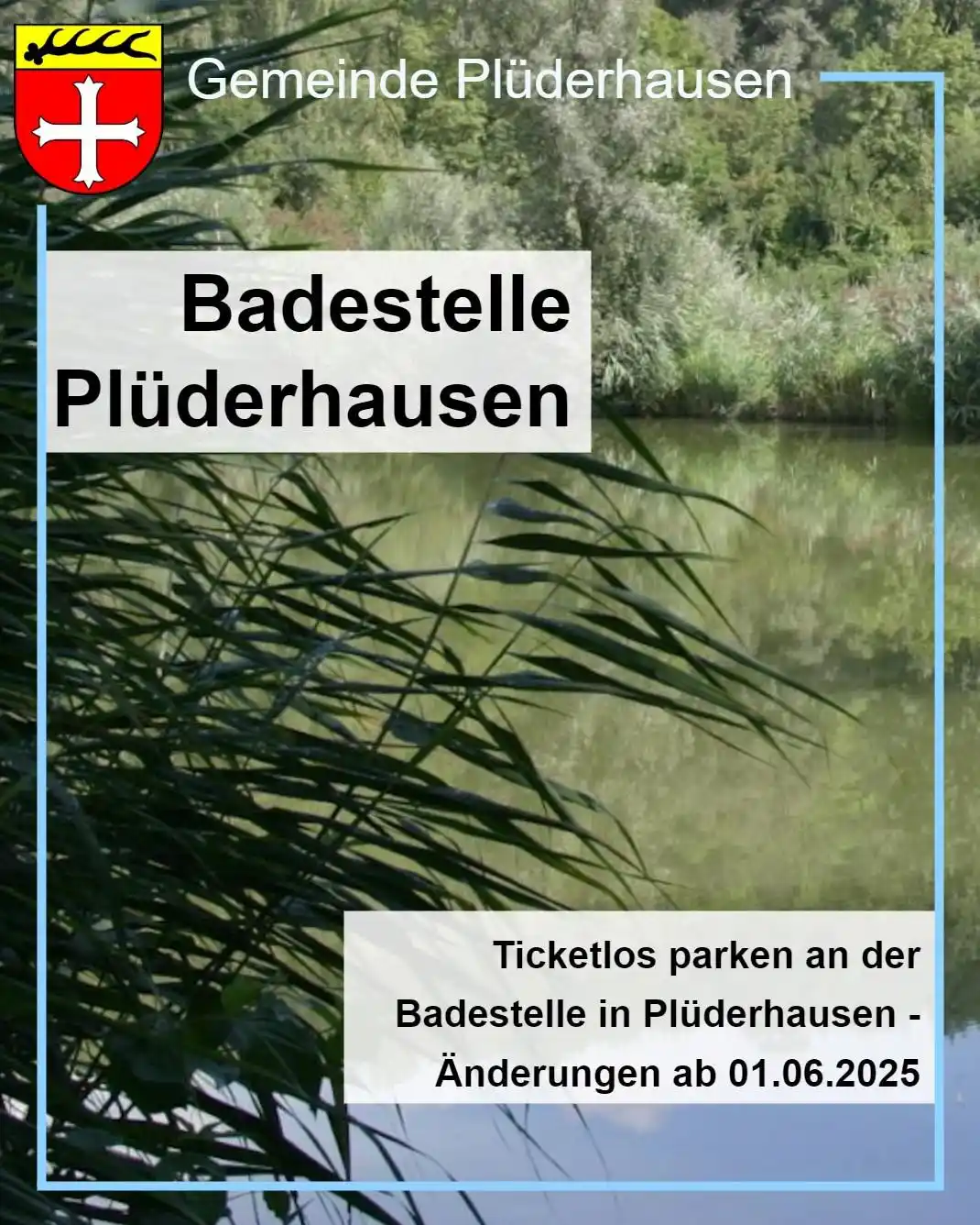 Image from Gemeinde Plüderhausen: 🌊 Ticketlos parken an der Badestelle Plüderhausen 🅿️ Ab dem 01.06.20...