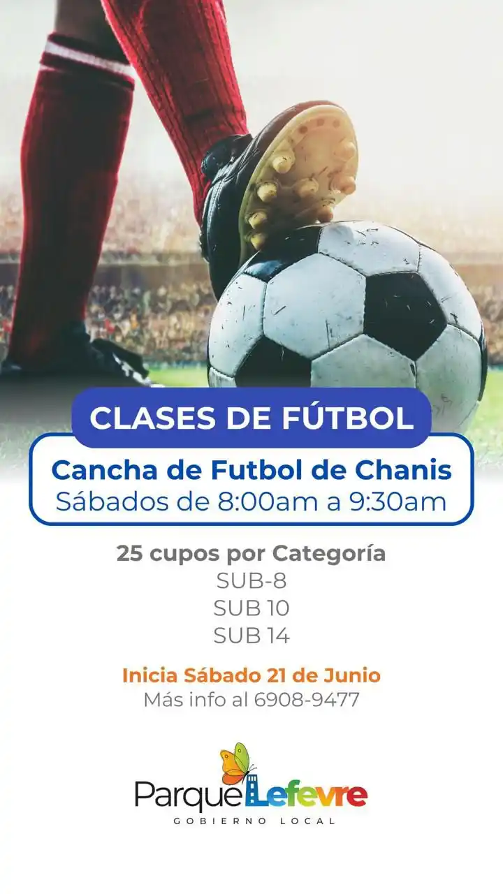 Image from PARQUE LEFEVRE: Aprovecha las clases de Futbol e inscribe a tus hijos. Serán solo 25 c...